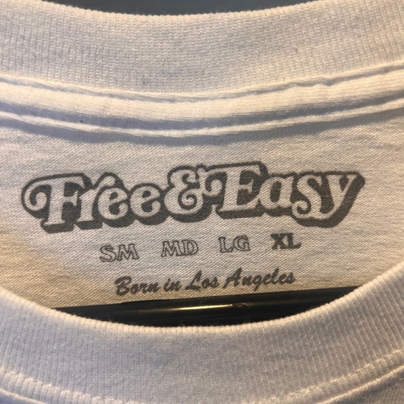 Free And Easy White Tee Shirt XL New Without Tag - Picture 3 of 4